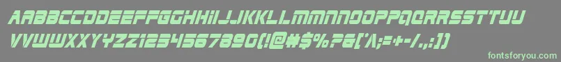 Edgeracercondsuperital Font – Green Fonts on Gray Background