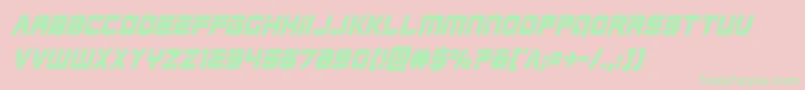 Edgeracercondsuperital Font – Green Fonts on Pink Background