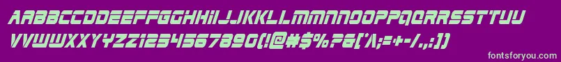 Edgeracercondsuperital Font – Green Fonts on Purple Background