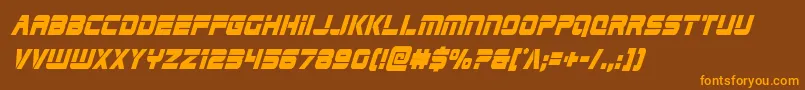 Edgeracercondsuperital Font – Orange Fonts on Brown Background