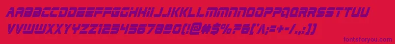 Edgeracercondsuperital Font – Purple Fonts on Red Background