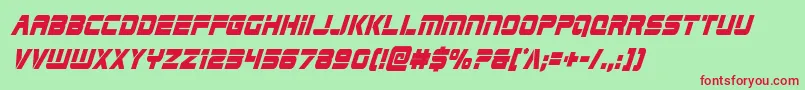 Шрифт Edgeracercondsuperital – красные шрифты на зелёном фоне