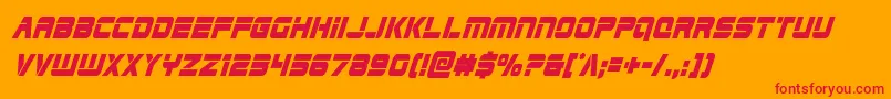 Edgeracercondsuperital Font – Red Fonts on Orange Background