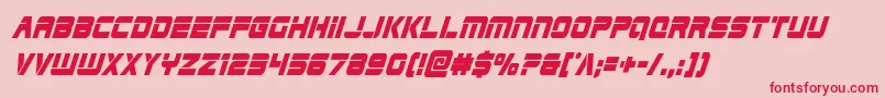 フォントEdgeracercondsuperital – ピンクの背景に赤い文字