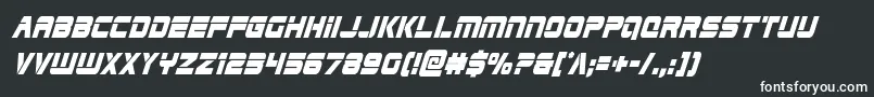 Edgeracercondsuperital Font – White Fonts on Black Background