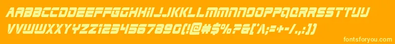 Edgeracercondsuperital Font – Yellow Fonts on Orange Background