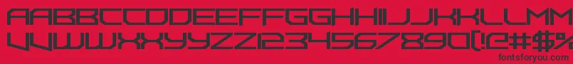 fuente FoughtknightUppercut – Fuentes Negras Sobre Fondo Rojo