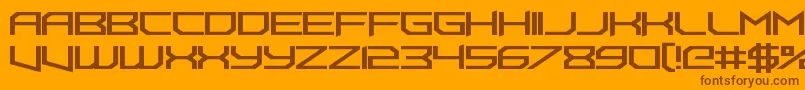 En savoir plus sur la police FoughtknightUppercut Police FoughtknightUppercut – polices brunes sur fond orange