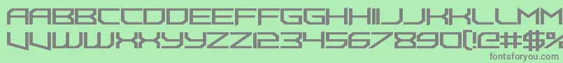 FoughtknightUppercut Font – Gray Fonts on Green Background