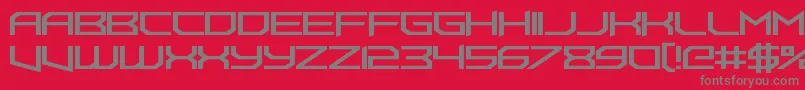 FoughtknightUppercut Font – Gray Fonts on Red Background