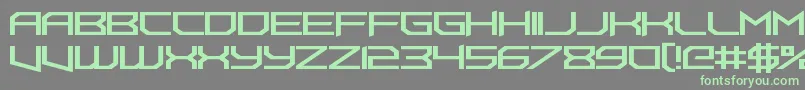 FoughtknightUppercut Font – Green Fonts on Gray Background