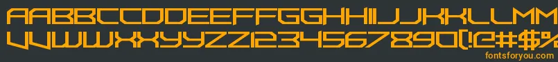 FoughtknightUppercut Font – Orange Fonts on Black Background