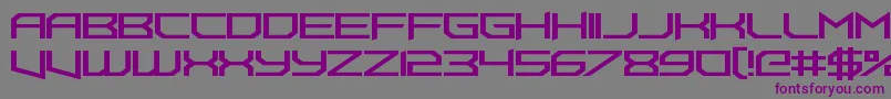 FoughtknightUppercut Font – Purple Fonts on Gray Background
