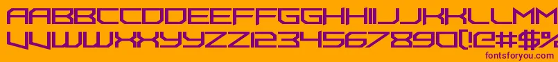 FoughtknightUppercut Font – Purple Fonts on Orange Background