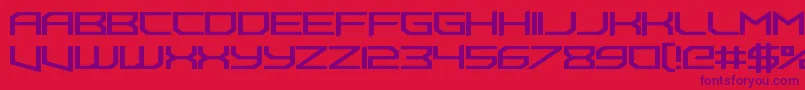 FoughtknightUppercut Font – Purple Fonts on Red Background
