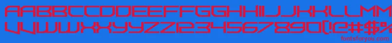 FoughtknightUppercut Font – Red Fonts on Blue Background