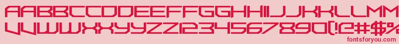 FoughtknightUppercut-Schriftart – Rote Schriften auf rosa Hintergrund