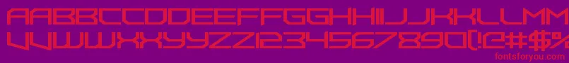 FoughtknightUppercut Font – Red Fonts on Purple Background