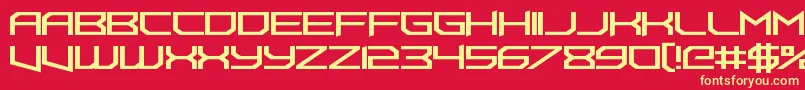 FoughtknightUppercut Font – Yellow Fonts on Red Background