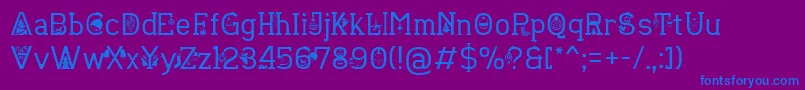 ChristmasSounds Font – Blue Fonts on Purple Background