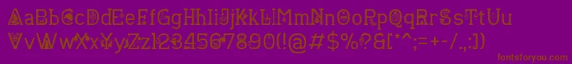 ChristmasSounds Font – Brown Fonts on Purple Background