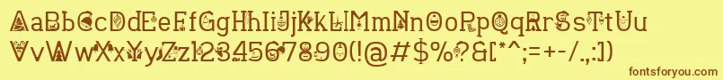 More about ChristmasSounds Font ChristmasSounds Font – Brown Fonts on Yellow Background