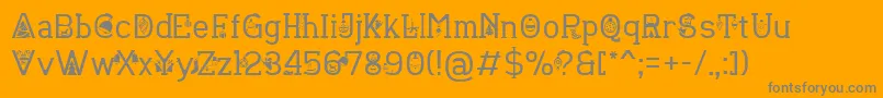 ChristmasSounds Font – Gray Fonts on Orange Background