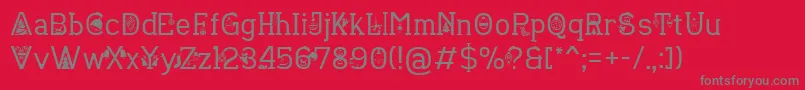 ChristmasSounds Font – Gray Fonts on Red Background