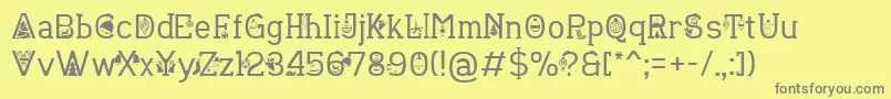 ChristmasSounds Font – Gray Fonts on Yellow Background