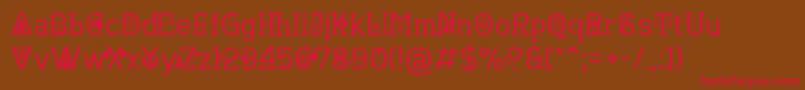 ChristmasSounds Font – Red Fonts on Brown Background
