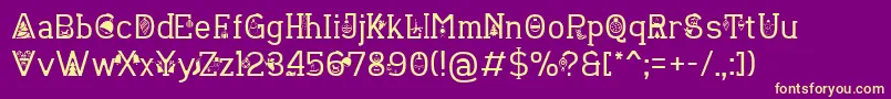 ChristmasSounds Font – Yellow Fonts on Purple Background