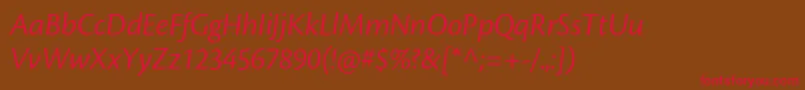 CronosproDispit Font – Red Fonts on Brown Background