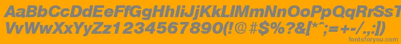 OlympiaExtraboldita Font – Gray Fonts on Orange Background
