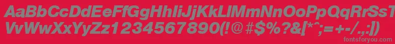 OlympiaExtraboldita Font – Gray Fonts on Red Background