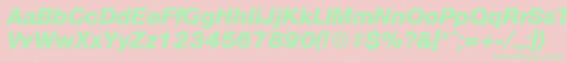 OlympiaExtraboldita Font – Green Fonts on Pink Background