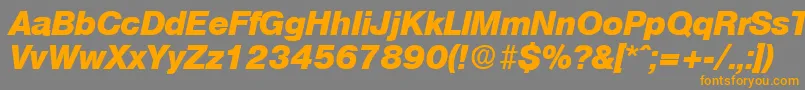 OlympiaExtraboldita Font – Orange Fonts on Gray Background