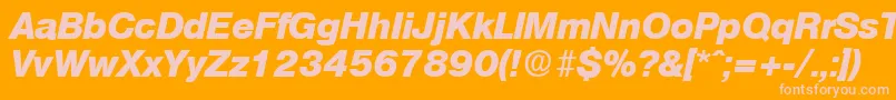 OlympiaExtraboldita Font – Pink Fonts on Orange Background