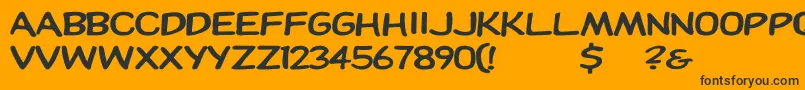 Dupuyheavy-Schriftart – Schwarze Schriften auf orangefarbenem Hintergrund
