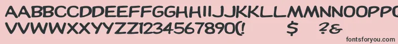 フォントDupuyheavy – ピンクの背景に黒い文字