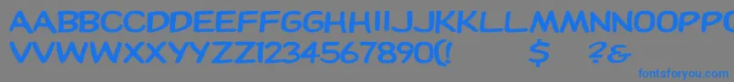 Dupuyheavy Font – Blue Fonts on Gray Background