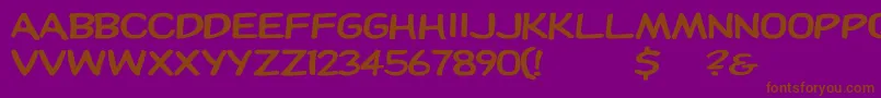 Dupuyheavy-Schriftart – Braune Schriften auf violettem Hintergrund