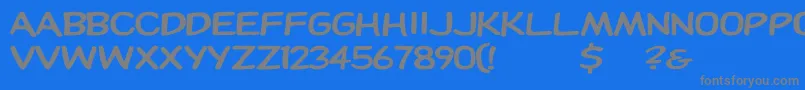 Dupuyheavy-fontti – harmaat kirjasimet sinisellä taustalla