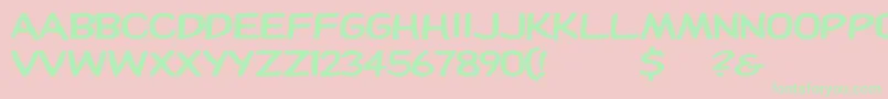 Dupuyheavy Font – Green Fonts on Pink Background