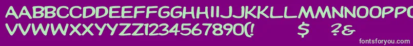 Dupuyheavy Font – Green Fonts on Purple Background