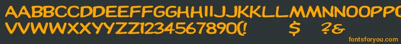 Dupuyheavy Font – Orange Fonts on Black Background