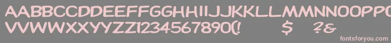 Шрифт Dupuyheavy – розовые шрифты на сером фоне