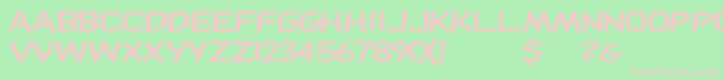 Dupuyheavy-fontti – vaaleanpunaiset fontit vihreällä taustalla
