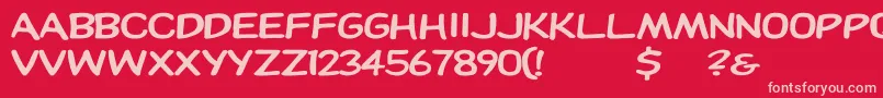 Шрифт Dupuyheavy – розовые шрифты на красном фоне