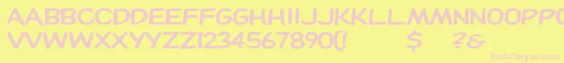 Dupuyheavy Font – Pink Fonts on Yellow Background