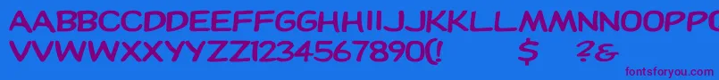 Dupuyheavy Font – Purple Fonts on Blue Background